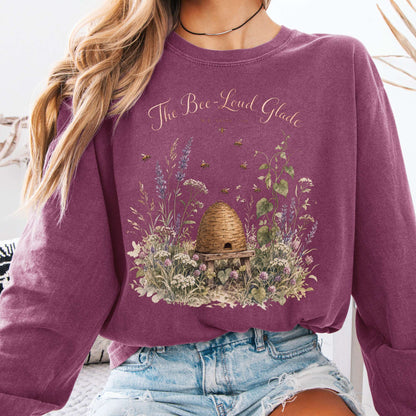 Long-sleeve Berry / S The Bee-Loud Glade W.B. Yeats Literary Long Sleeve The Mystic Eden