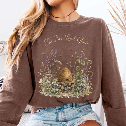 Long-sleeve Espresso / S The Bee-Loud Glade W.B. Yeats Literary Long Sleeve The Mystic Eden