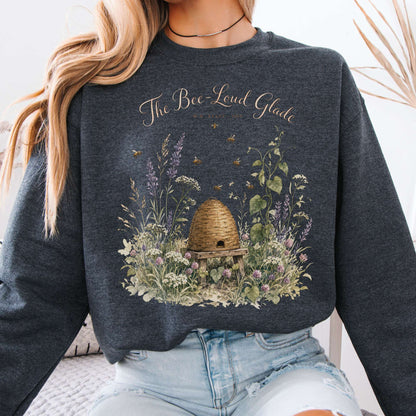 Sweatshirt Dark Heather / S The Bee-Loud Glade W.B. Yeats Literary Crewneck Sweatshirt The Mystic Eden