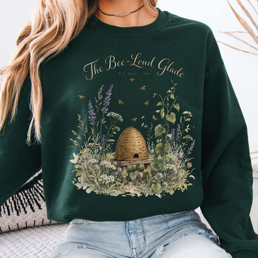 Sweatshirt Forest Green / S The Bee-Loud Glade W.B. Yeats Literary Crewneck Sweatshirt The Mystic Eden
