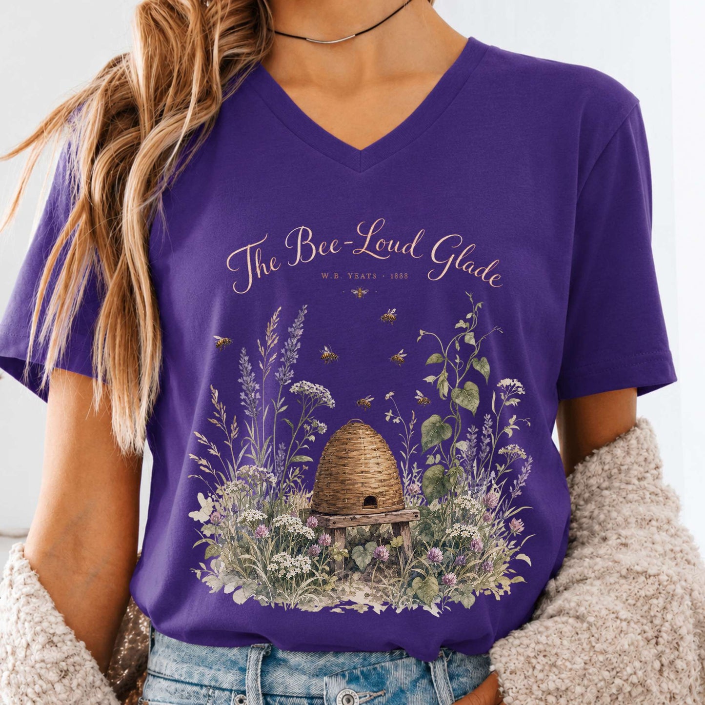 The Bee-Loud Glade W.B. Yeats Literary V-Neck