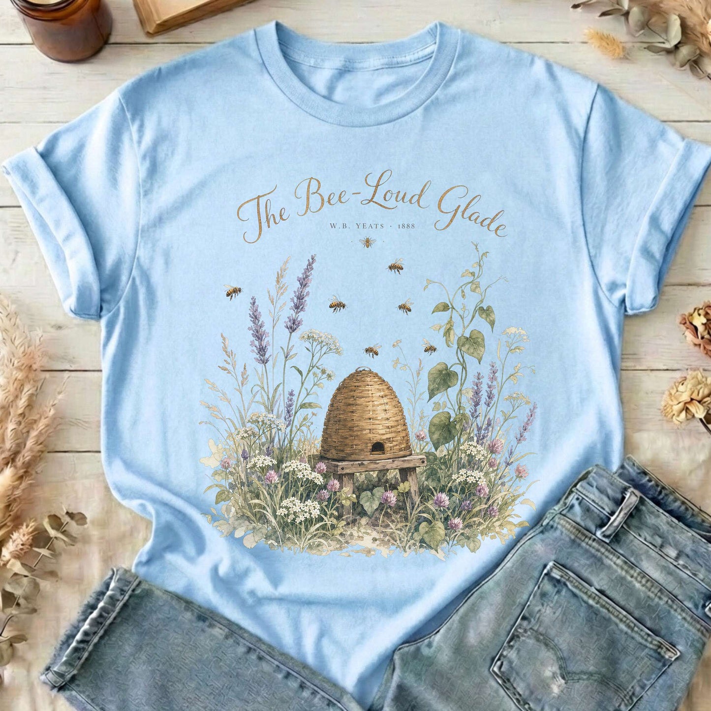 The Bee-Loud Glade W.B. Yeats Literary T-Shirt