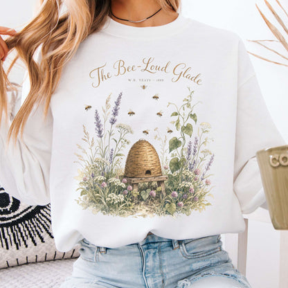 Sweatshirt White / S The Bee-Loud Glade W.B. Yeats Literary Crewneck Sweatshirt The Mystic Eden