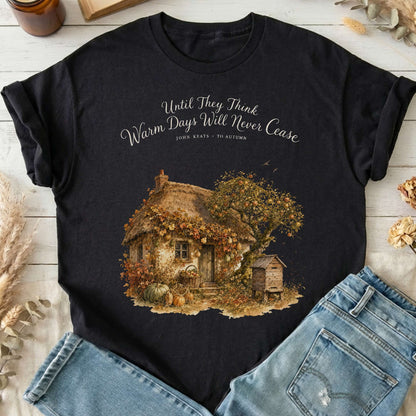 Warm Days Will Never Cease Keats To Autumn Literary T-Shirt