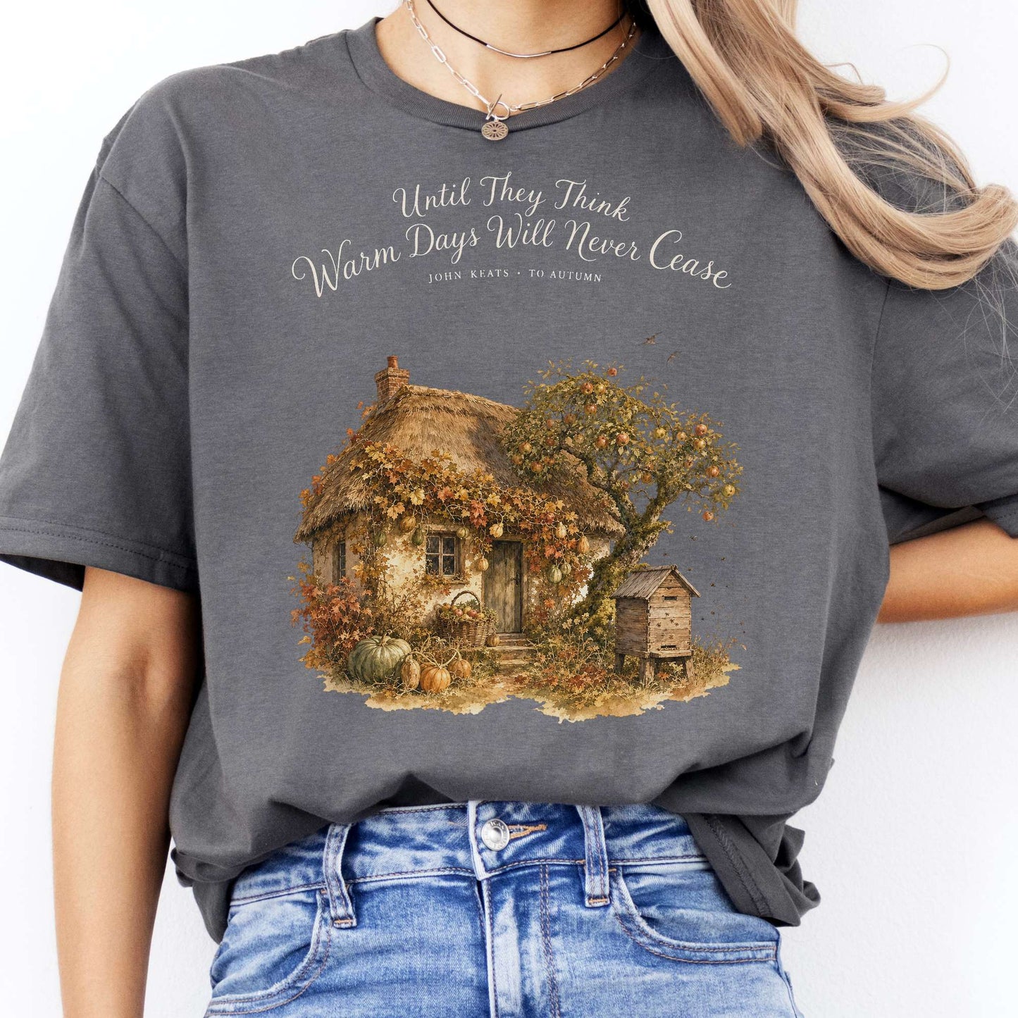 Warm Days Will Never Cease Keats To Autumn Literary T-Shirt