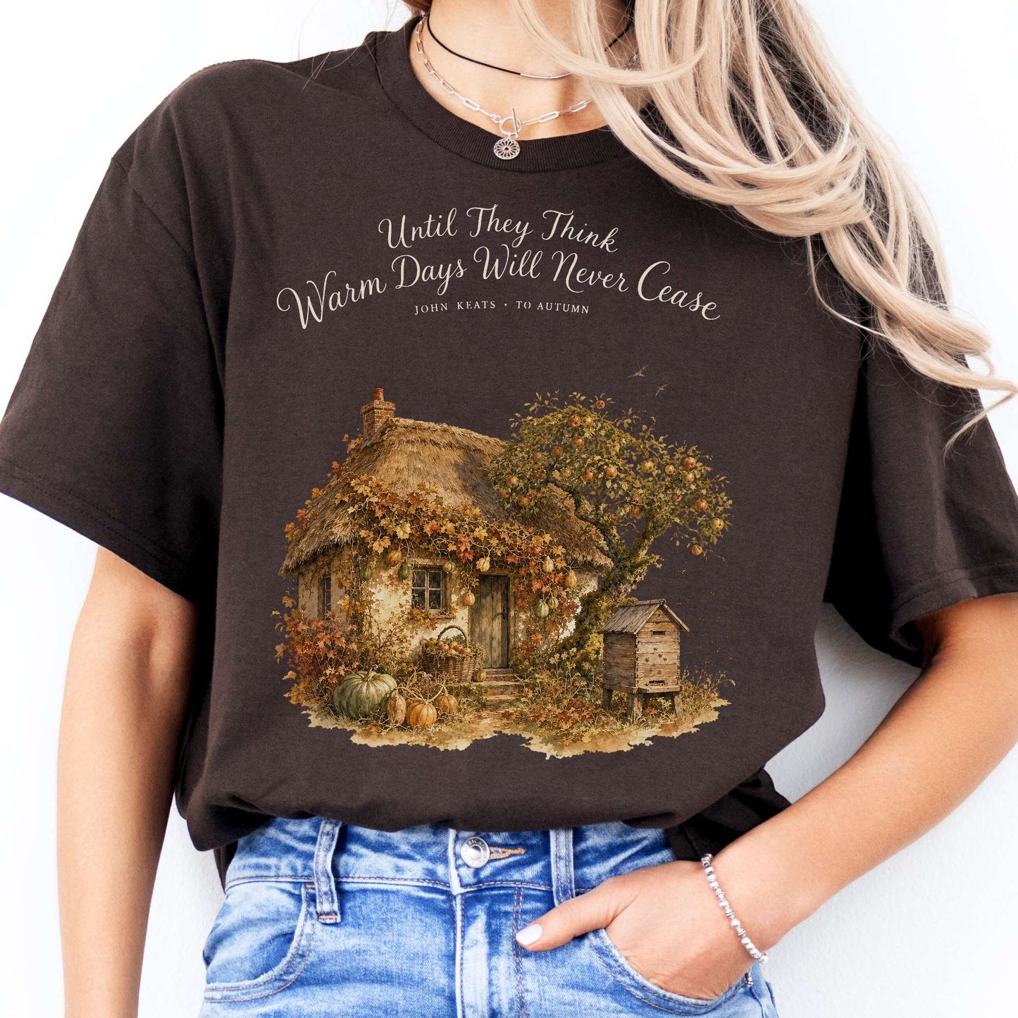 Warm Days Will Never Cease Keats To Autumn Literary T-Shirt