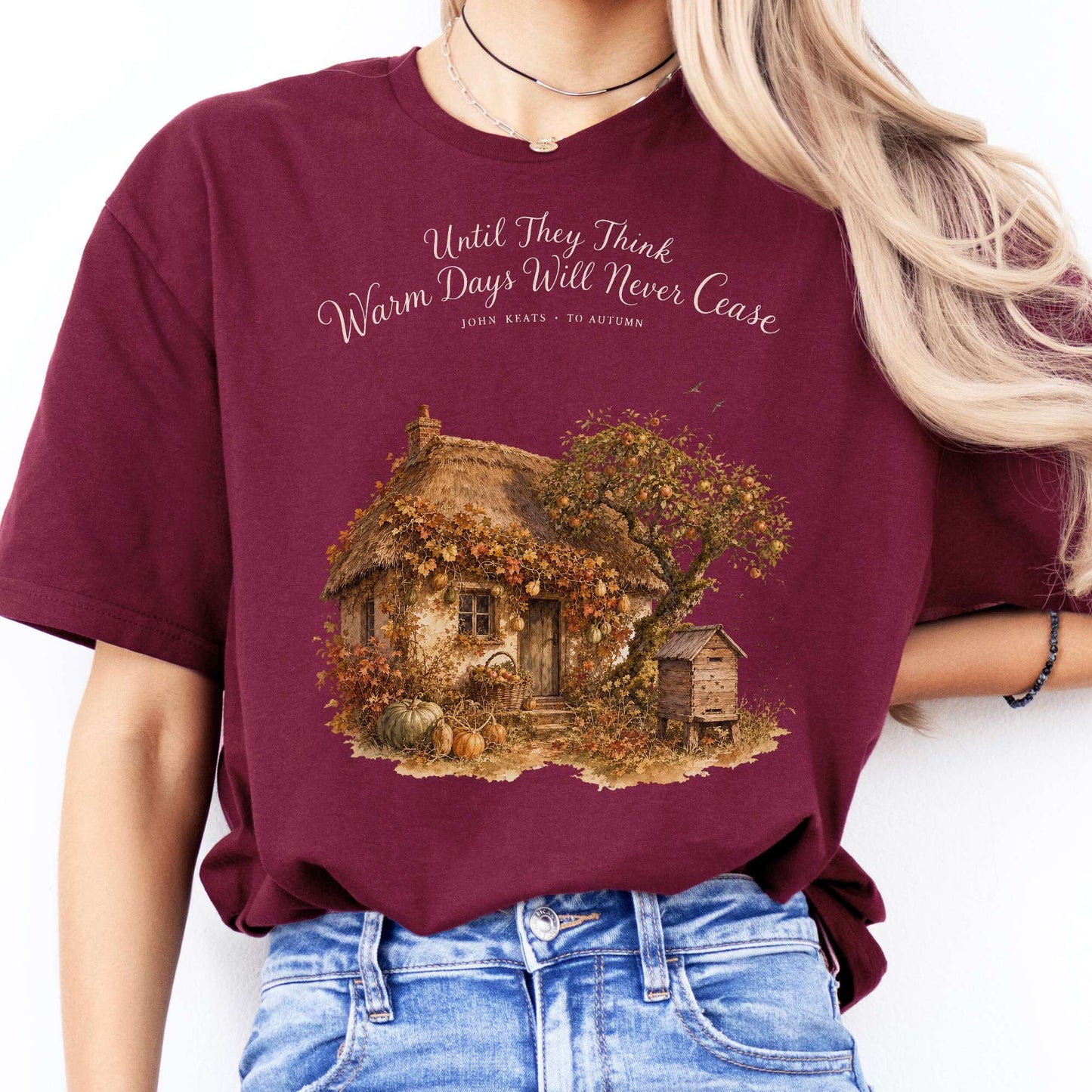 Warm Days Will Never Cease Keats To Autumn Literary T-Shirt