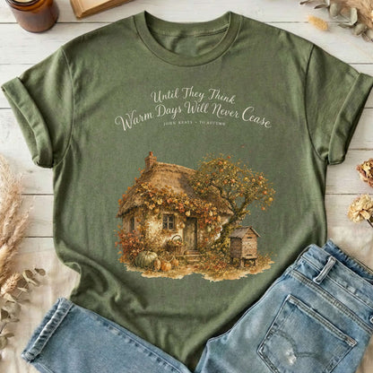 Warm Days Will Never Cease Keats To Autumn Literary T-Shirt