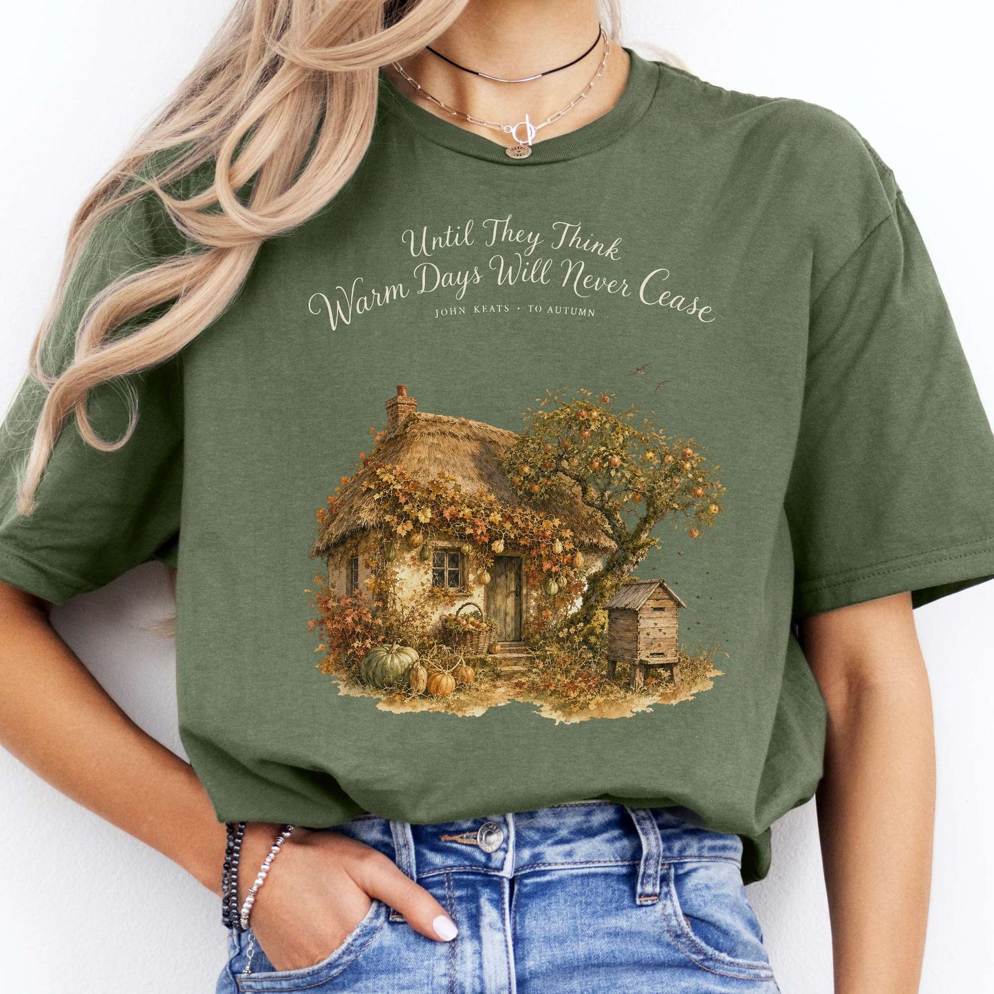 Warm Days Will Never Cease Keats To Autumn Literary T-Shirt