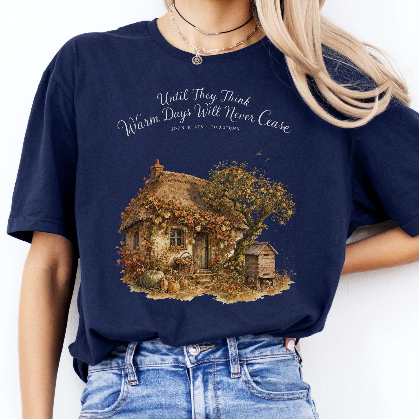 Warm Days Will Never Cease Keats To Autumn Literary T-Shirt