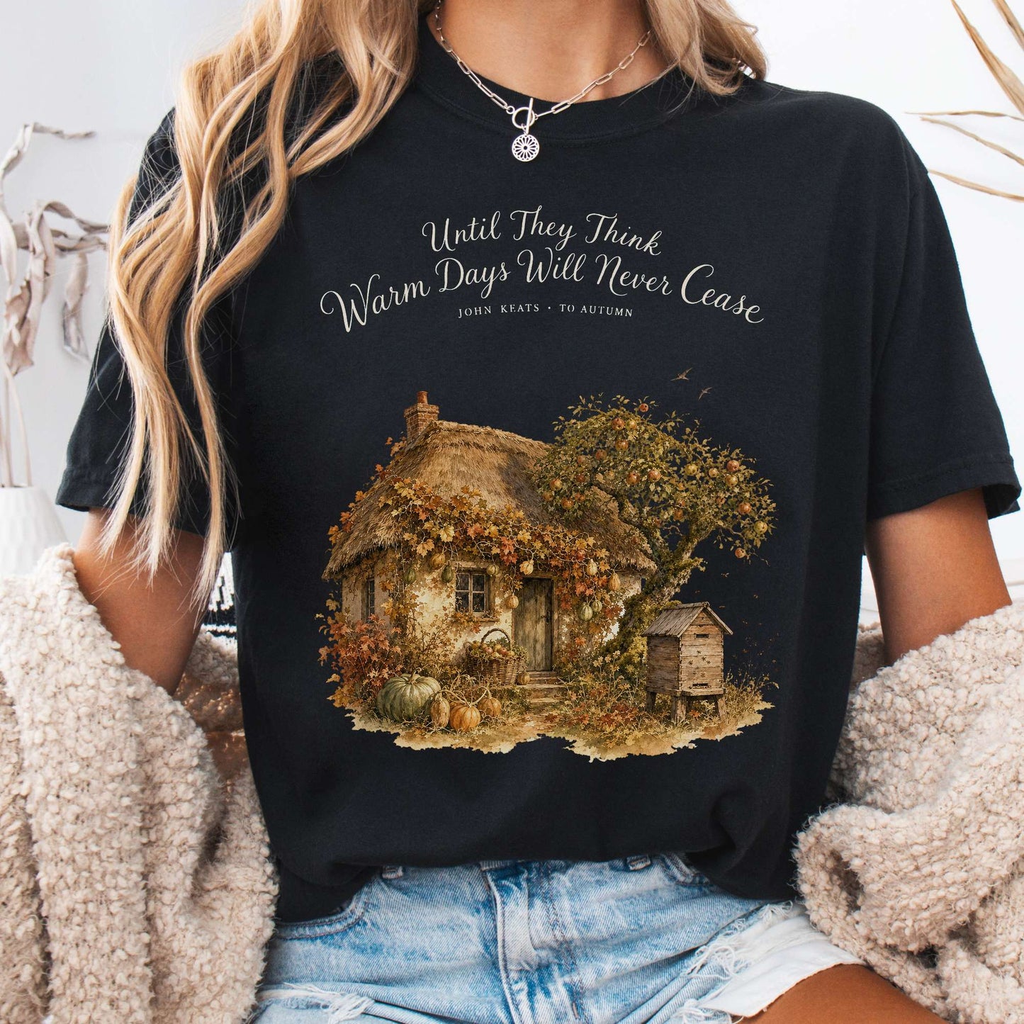 Warm Days Will Never Cease Keats To Autumn Literary T-Shirt