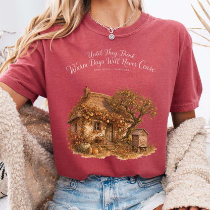 Warm Days Will Never Cease Keats To Autumn Literary T-Shirt