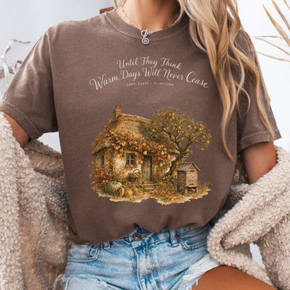Warm Days Will Never Cease Keats To Autumn Literary T-Shirt