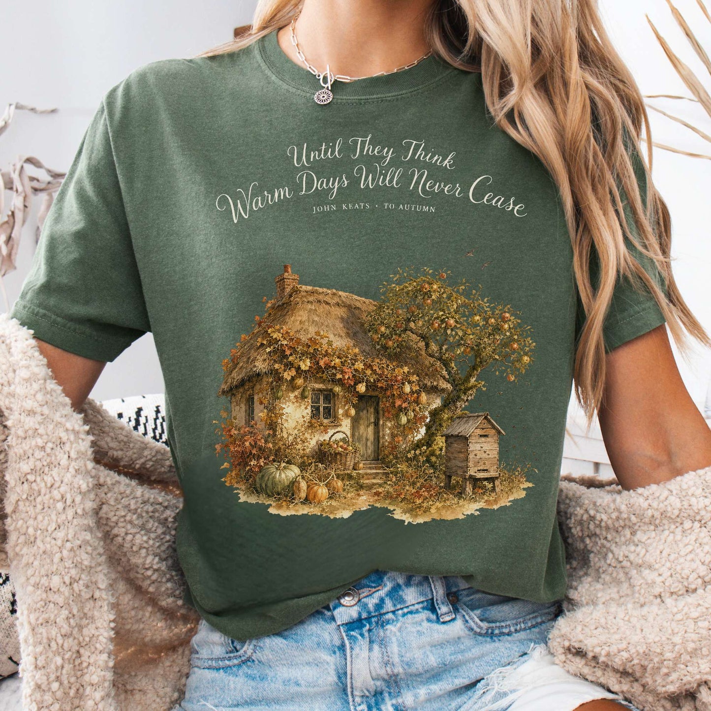 Warm Days Will Never Cease Keats To Autumn Literary T-Shirt