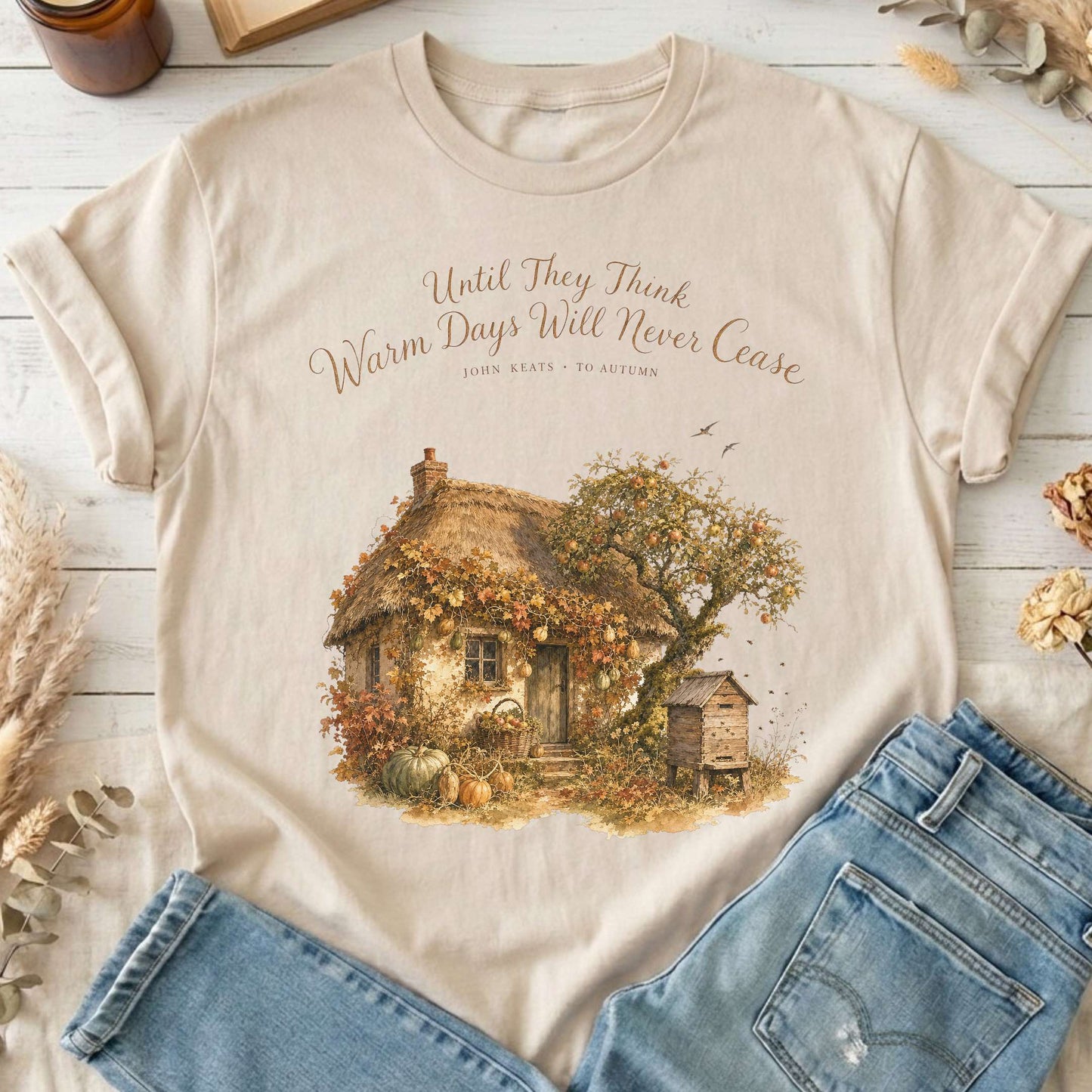 Warm Days Will Never Cease Keats To Autumn Literary T-Shirt