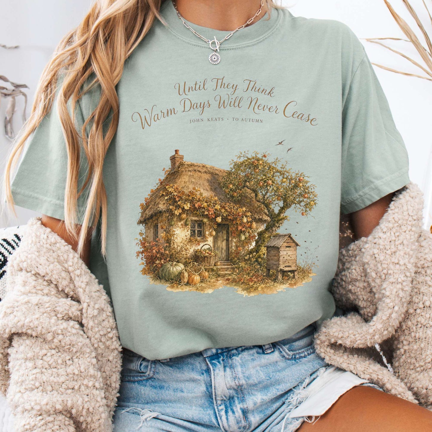 Warm Days Will Never Cease Keats To Autumn Literary T-Shirt