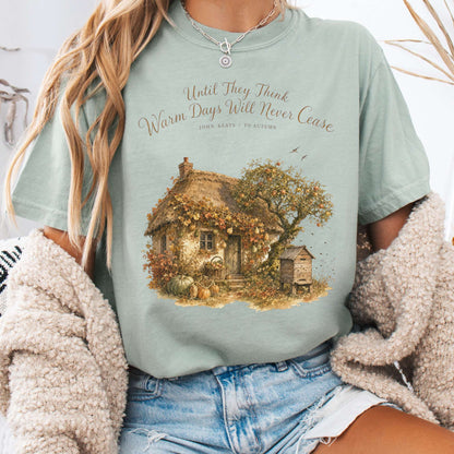Warm Days Will Never Cease Keats To Autumn Literary T-Shirt