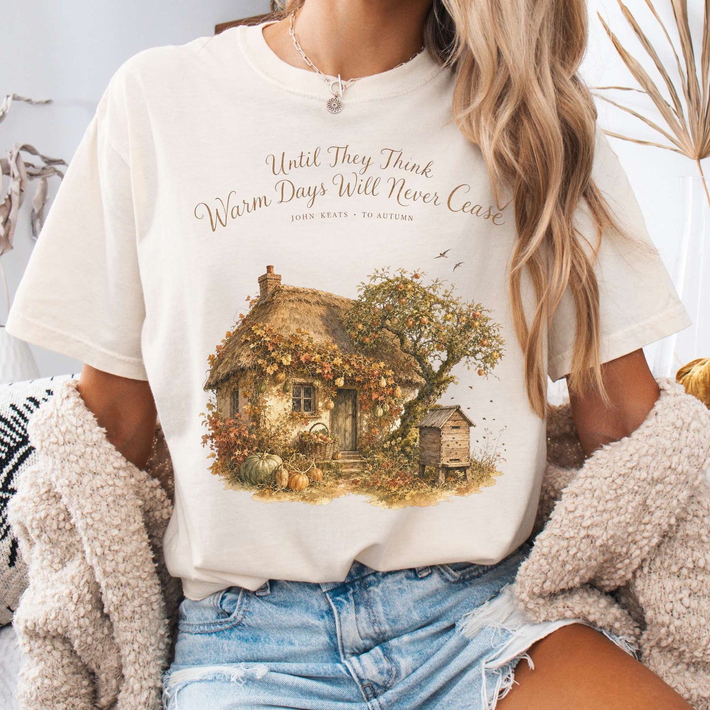 Warm Days Will Never Cease Keats To Autumn Literary T-Shirt
