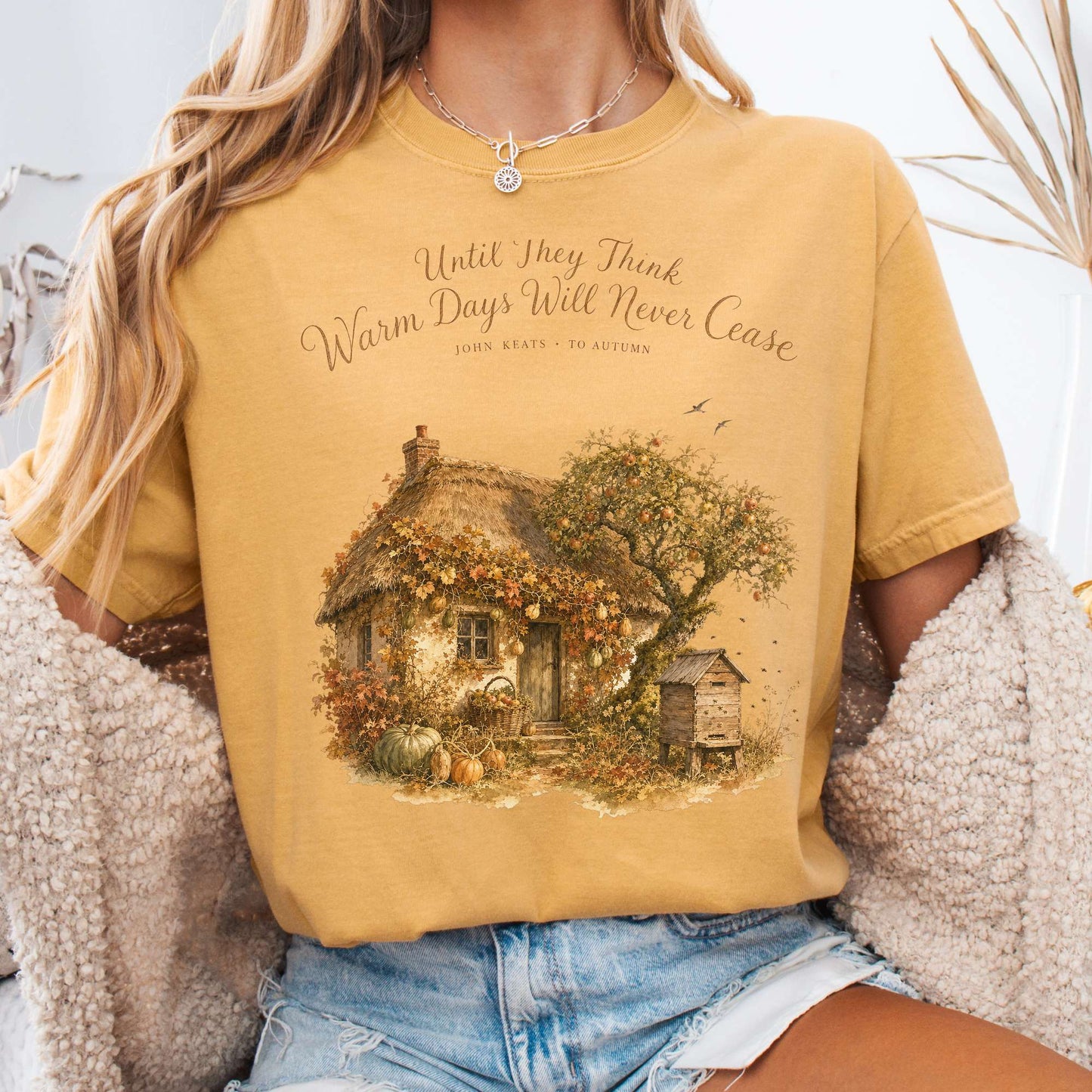 Warm Days Will Never Cease Keats To Autumn Literary T-Shirt