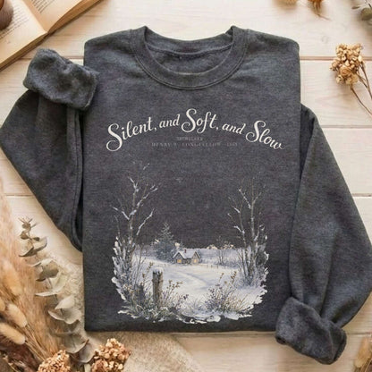 Silent and Soft, and Slow Henry Wadsworth Longfellow Literary Sweatshirt