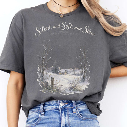 Silent and Soft, and Slow Henry Wadsworth Longfellow Literary T-Shirt