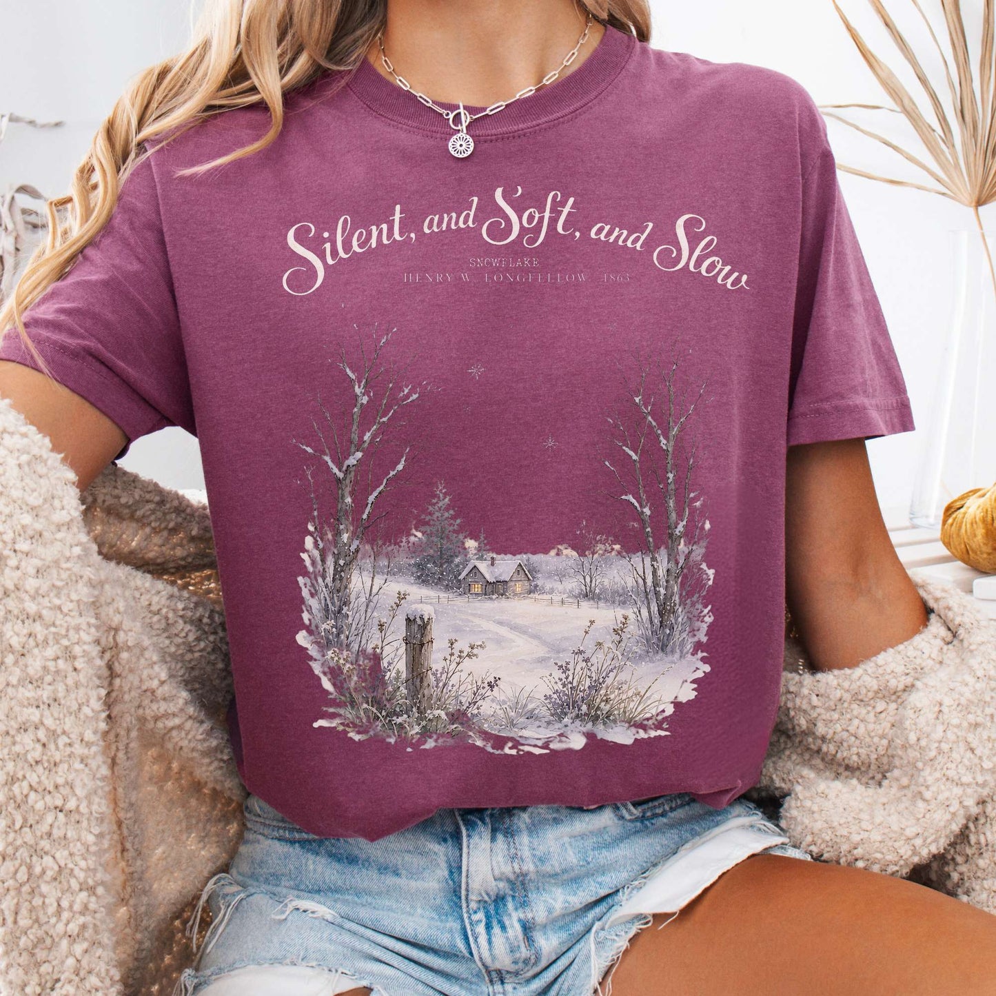 Silent and Soft, and Slow Henry Wadsworth Longfellow Literary T-Shirt