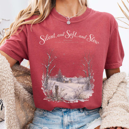 Silent and Soft, and Slow Henry Wadsworth Longfellow Literary T-Shirt