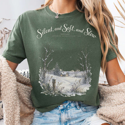 Silent and Soft, and Slow Henry Wadsworth Longfellow Literary T-Shirt