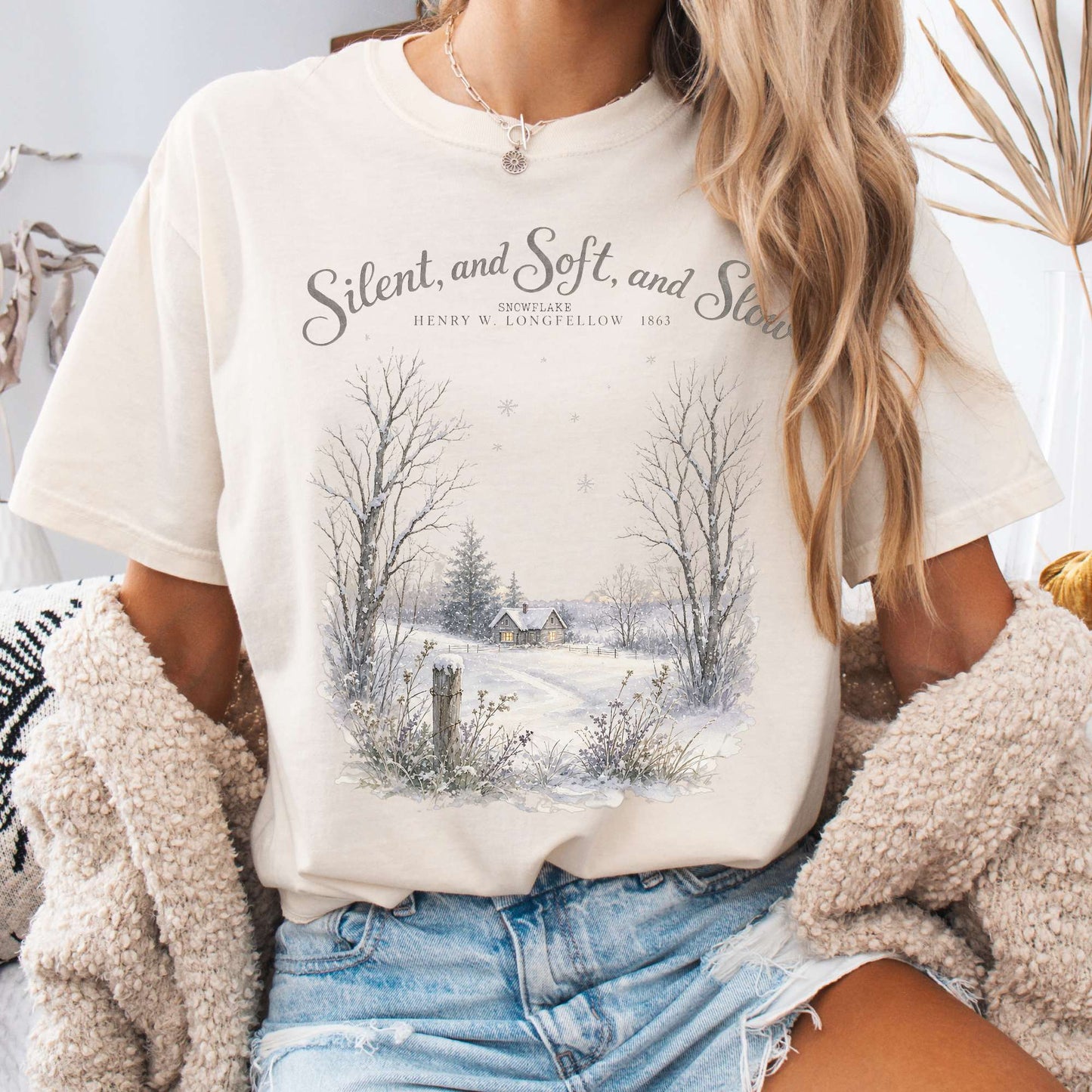 Silent and Soft, and Slow Henry Wadsworth Longfellow Literary T-Shirt