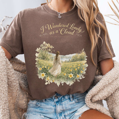 I Wandered Lonely as a Cloud Wordsworth Literary T-Shirt