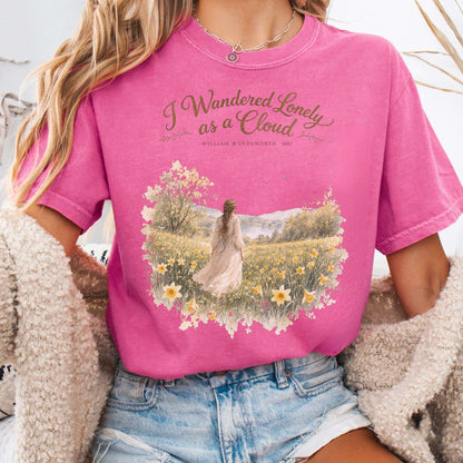 I Wandered Lonely as a Cloud Wordsworth Literary T-Shirt