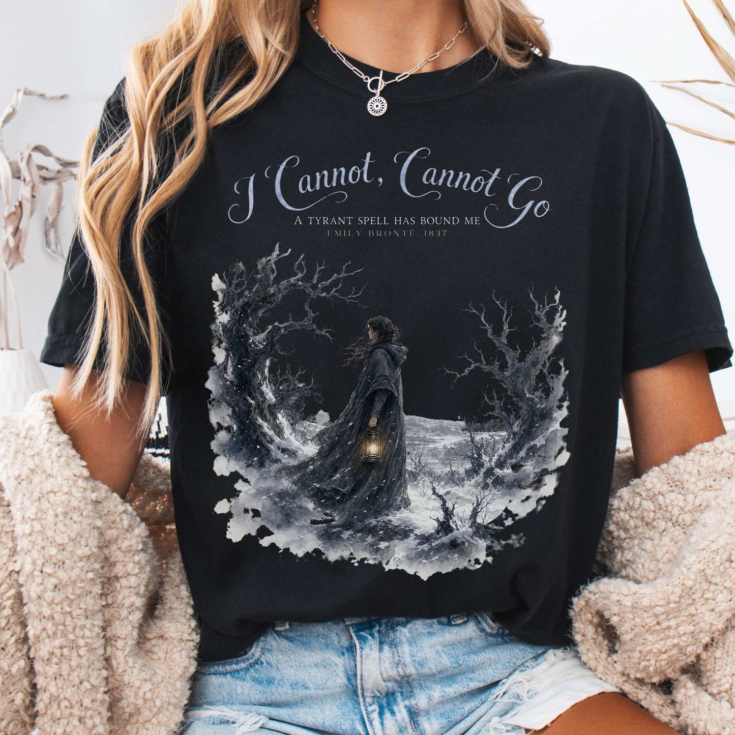 T-Shirt Black / S I Cannot, Cannot Go Emily Brontë Literary T-Shirt The Mystic Eden