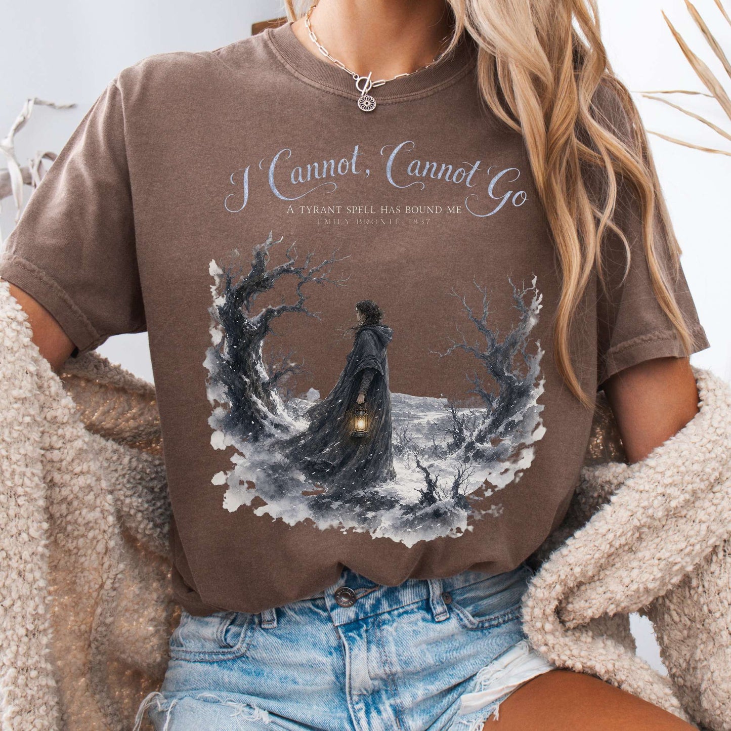 T-Shirt Espresso / S I Cannot, Cannot Go Emily Brontë Literary T-Shirt The Mystic Eden