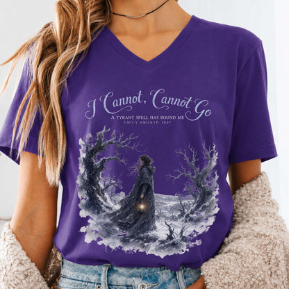 I Cannot, Cannot Go Emily Brontë Literary V-Neck