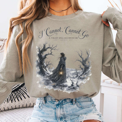 Long-sleeve Sandstone / S I Cannot, Cannot Go Emily Brontë Literary Long Sleeve The Mystic Eden