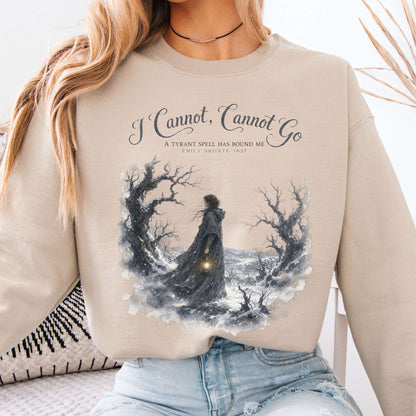 Sweatshirt Sand / S I Cannot, Cannot Go Emily Brontë Literary Crewneck Sweatshirt The Mystic Eden