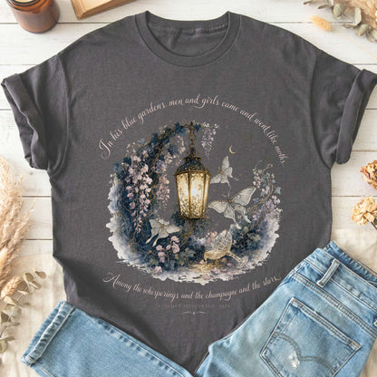 In His Blue Gardens The Great Gatsby Literary T-Shirt
