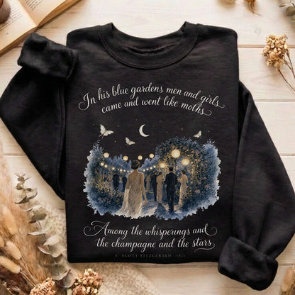 Among the Whisperings The Great Gatsby Fitzgerald Literary Sweatshirt