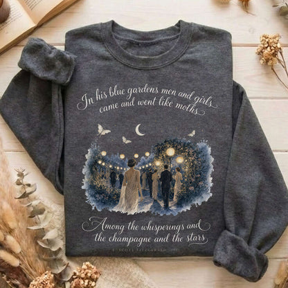 Among the Whisperings The Great Gatsby Fitzgerald Literary Sweatshirt
