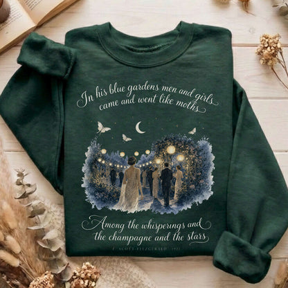 Among the Whisperings The Great Gatsby Fitzgerald Literary Sweatshirt