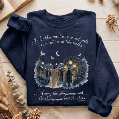 Among the Whisperings The Great Gatsby Fitzgerald Literary Sweatshirt