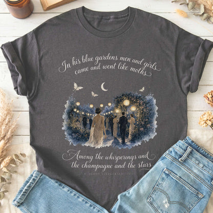 Among the Whisperings The Great Gatsby Fitzgerald Literary T-Shirt
