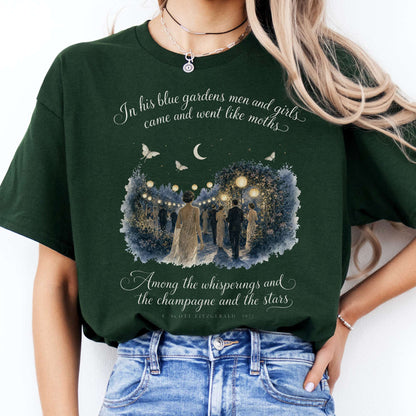 Among the Whisperings The Great Gatsby Fitzgerald Literary T-Shirt