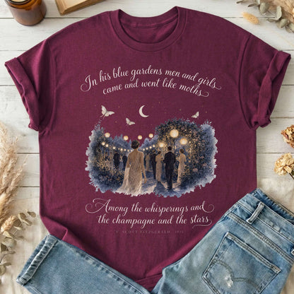 Among the Whisperings The Great Gatsby Fitzgerald Literary T-Shirt