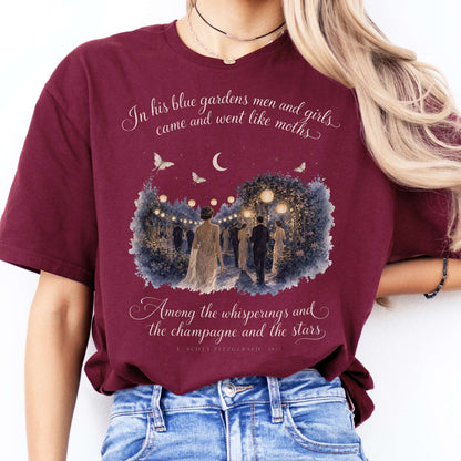 Among the Whisperings The Great Gatsby Fitzgerald Literary T-Shirt