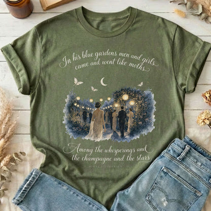 Among the Whisperings The Great Gatsby Fitzgerald Literary T-Shirt