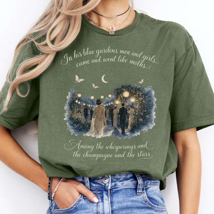 Among the Whisperings The Great Gatsby Fitzgerald Literary T-Shirt