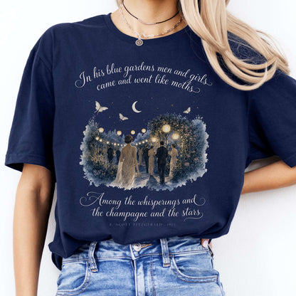 Among the Whisperings The Great Gatsby Fitzgerald Literary T-Shirt
