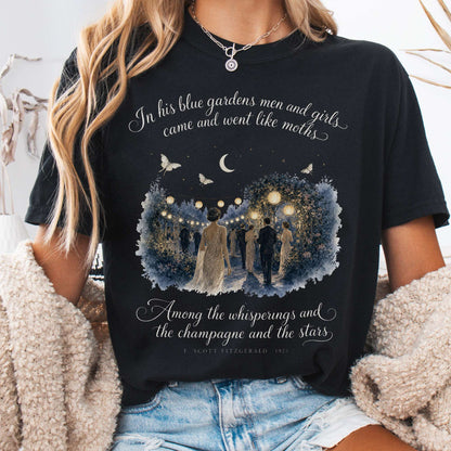 T-Shirt Black / S Among the Whisperings The Great Gatsby Fitzgerald Literary T-Shirt The Mystic Eden