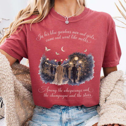 T-Shirt Crimson / S Among the Whisperings The Great Gatsby Fitzgerald Literary T-Shirt The Mystic Eden